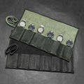 Real Genuine Leather Vintage Travel 6 Watch Folding Bag Portable Watch Storage Box Protective Bag Watch Pouch for Men and Women