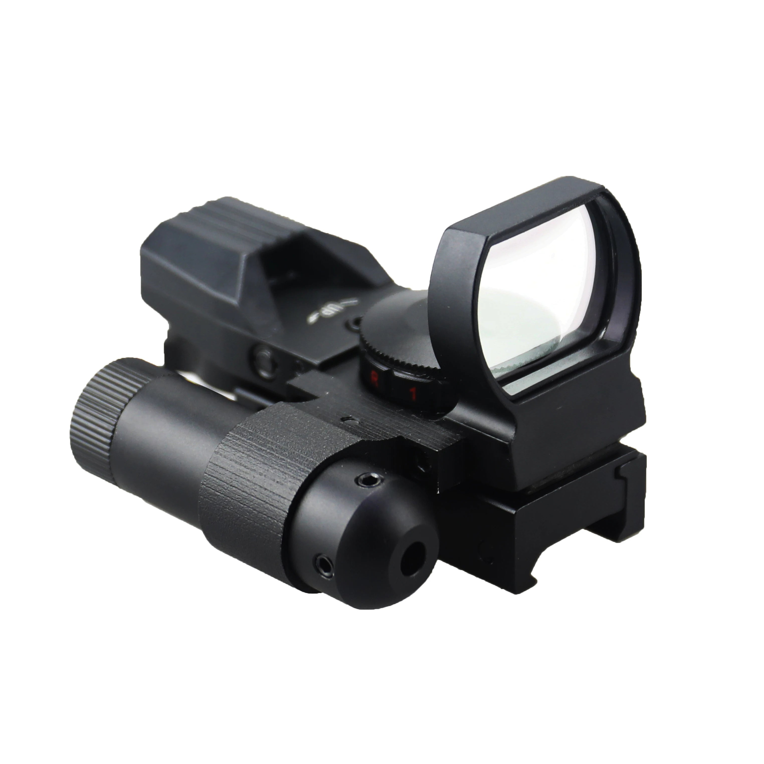 Factory Wholesale HD101 Reflex Optical Sight 4 Reticle Green & Red Dot Sight  Scope with Red Laser Scope