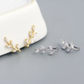 New Fashion S925 Sterling Silver Cubic Zircon Drop Earrings for Women Jewelry YHE0366