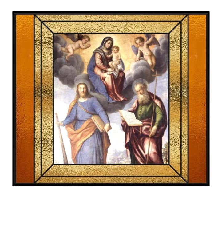 Custom Made Boutique Tiffany Stained Glass Church Window Tinted Glass Solid Structure Christmas Decoration Chinese Manufacturer