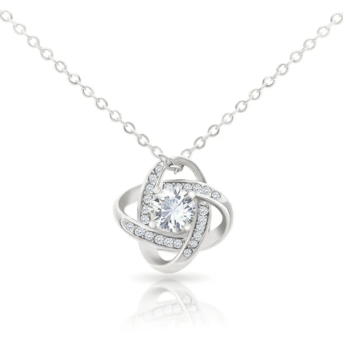 Stainless Steel Chain Necklace Beautiful Eternal Heart Necklace Four-leaf Clover Pendant Necklace for Women