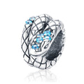 925 Sterling Silver Retro Snake Texture Charms DIY Jewelry for Women Original Bracelet Necklace Fine Pendants Charms SCC1351