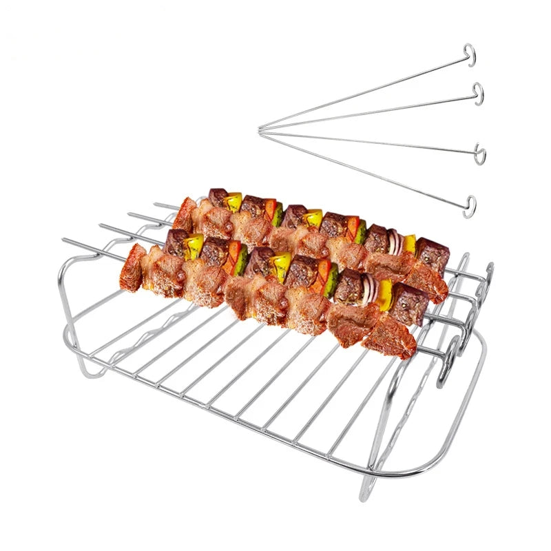 Baking Cooling Steaming Grilling Rack Air Fryer Accessories Stainless Steel Air Fryer Rack for Dual