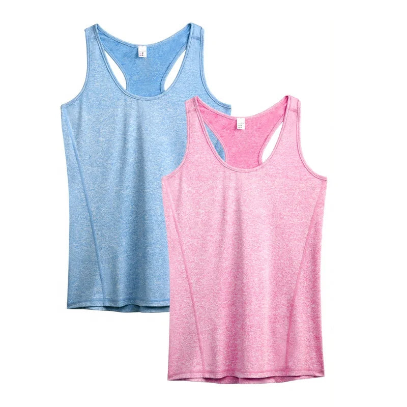 Wholesale Moisture Wicking Racerback Sleeveless Top Women Running Workout Sport Athletic Tank Tops