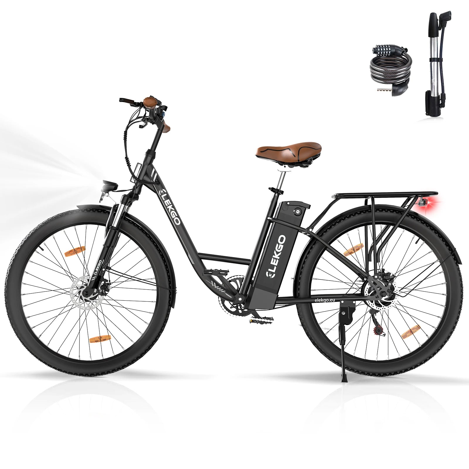 Hot Sale EU/UK Warehouse ELEKGO EG31 Wholesale 28'' Electric City Bike Durable Off-Road E-Bike for Adults CE Certified
