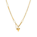 Titanium Steel Classic Love Heart Necklace INS Fashion Stainless Steel Clavicle Chain Gold Heart Pendant Necklace