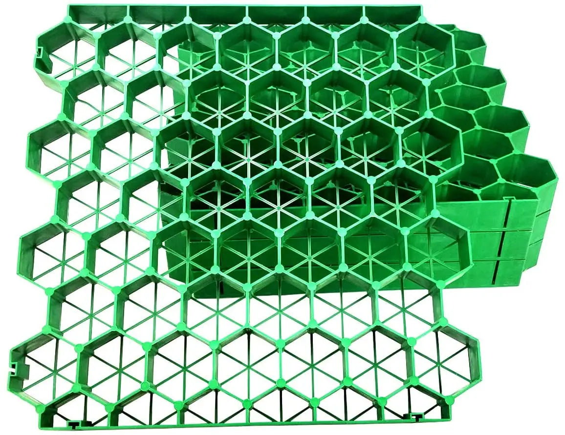 Honeycomb Gravel Garden Plant Grid Recycled Plastic Grass Grid Pavers Black