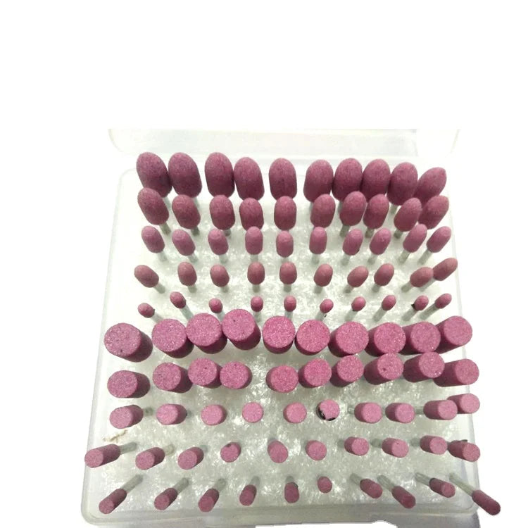 Subulate 100pcs Set 4-10mm Polishing Cylinder 1/8 Shank Abrasive Mounted Stone Drill Bit Set for Rotary Tool 100pcs Set 6mm