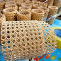 Rustic Cane Weaving Rattan Mat Sheet Outdoor Furniture Living Room Farmhouse Plastic Material