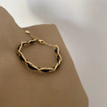 SC Hot Selling Elegant Leather Chain Bracelet 2022 New Style Bracelet Creative Minimalist Gold Plated Bracelet for Women