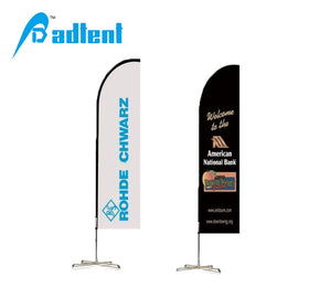 High Quality Outdoor Advertising Feather Beach Flag Banner Nylon Material Heat Transfer Printing for Exhibitions Promotional
