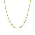 Chris April PVD Gold Plated 316L Stainless Steel Anxiety Bamboo Curb Chain Necklaces for Women