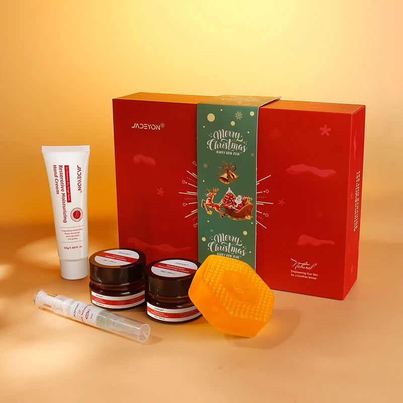 Skincare Christmas Set Repair Lip Serum Tint Facial Moisturizing Body Moisturizer Cream Organic Honey Soap Christmas Gift