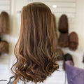 Luxury Unprocessed Wavy European Virgin Hair Brown and Highlight Certification Jewish Kosher Lace Front Wig