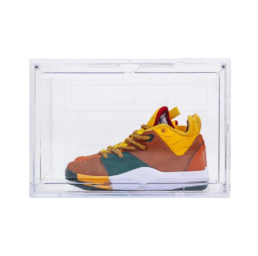 Side Opening First Side Highly Transparent Magnetic Plastic Shoe Box Dust Proof Storage Box for High-end Sneakers