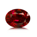 Zhanhao Jewelry Oval Cut Red Corundum 9.0 Mohs Hardness Lab Created Synthetic Ruby Gemstone