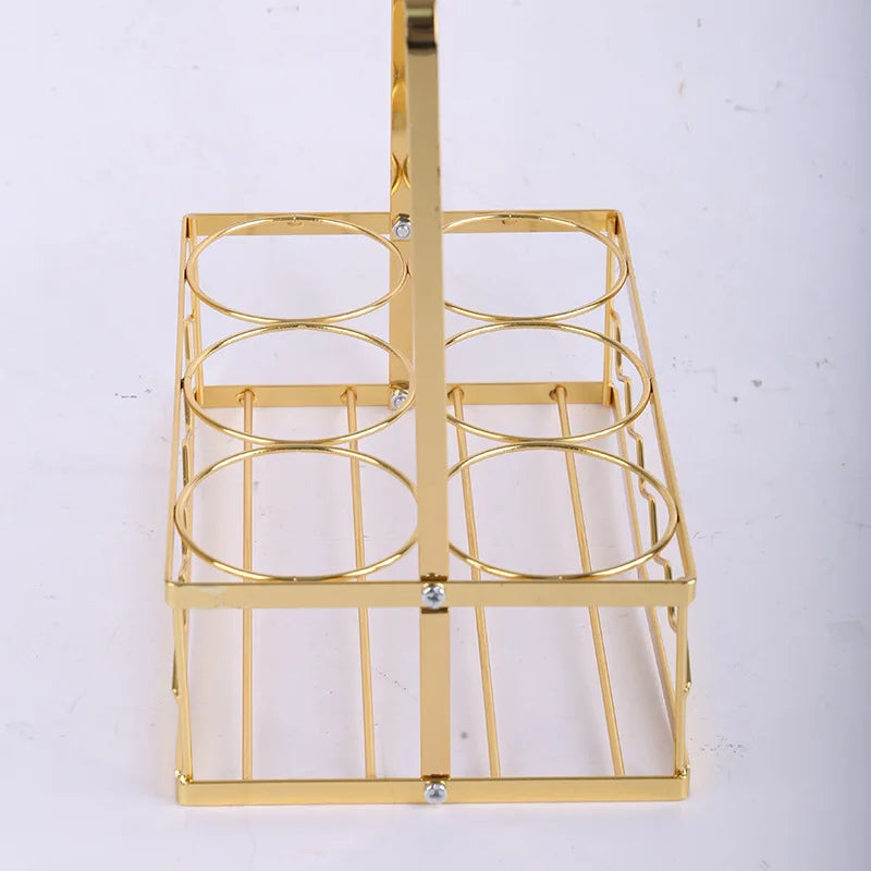 6-Pack Beer Carrier Beer Beverage Delivery Holder Stainless Steel  Beer Basket