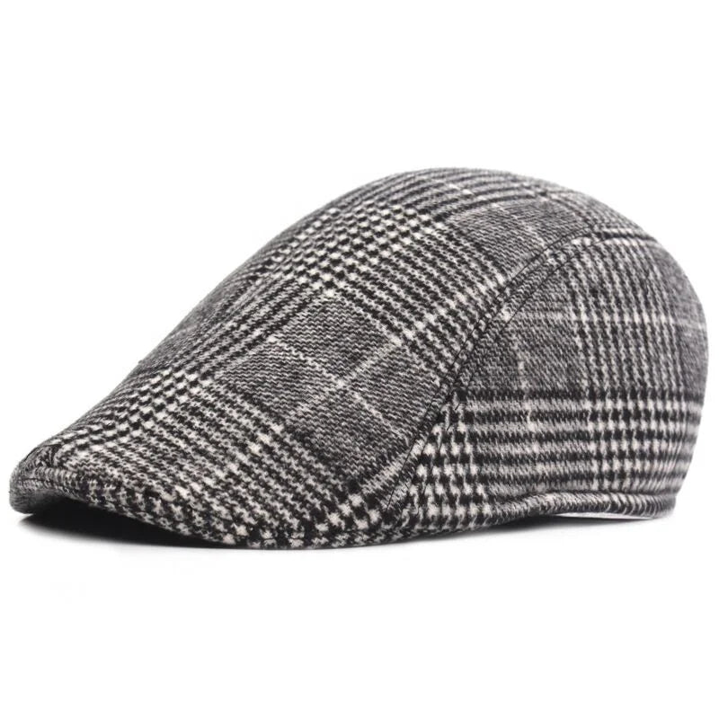 Cheap Men's Plaid Flat Caps Hats Wholesale Paperboy Golf Cap Beret Cabbie Caps
