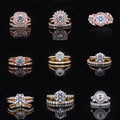 Starsgem Fine Jewelry Couple Set 14k 18K Solid Gold Engagement Wedding Moissanite Ring