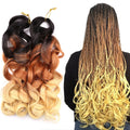 Spiral Curl Hair Braid Wholesale Ombre Crochet Braids Attachment 150g Synthetic French Curls Hair Extension Wavy Braiding Hair