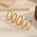 Elegant Women's Stainless Steel Diamond Ring Colorless Titanium Steel Golden Tail Ring for Any Occasion Including Weddings