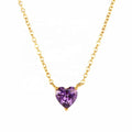 New Stainless Steel Necklace Heart Shaped Zirconia Diamond Necklace Heart Crystal Pendant Necklace