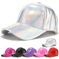 Factory Direct Custom Logo Structured Embroidery Laser Baseball Cap 6 Panel Waterproof PU Common Shiny Sports Hats Four Seasons
