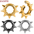 Evorte 10pcs Children's Ear Hanger Weights Stretched Ears Gauges Stainless Steel Ear Plugs Stretching Kit Wedding Fashion Body