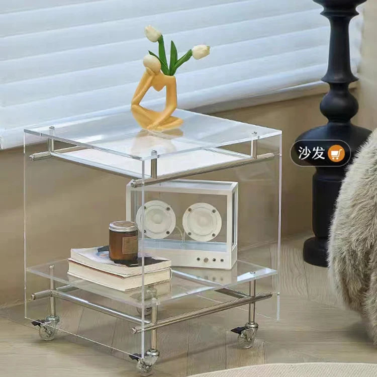 Acrylic Shoe Box Magnetic Side  Table Transparent Double  Acrylic Adhesive Tape