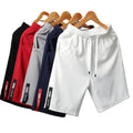 2022 New Style Custom Logo Letter Printing Outdoor Elastic Tether Summer Polyester  Shorts for Men Casual Men's Shorts