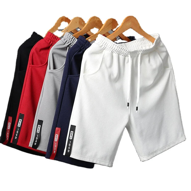 2022 New Style Custom Logo Letter Printing Outdoor Elastic Tether Summer Polyester  Shorts for Men Casual Men's Shorts