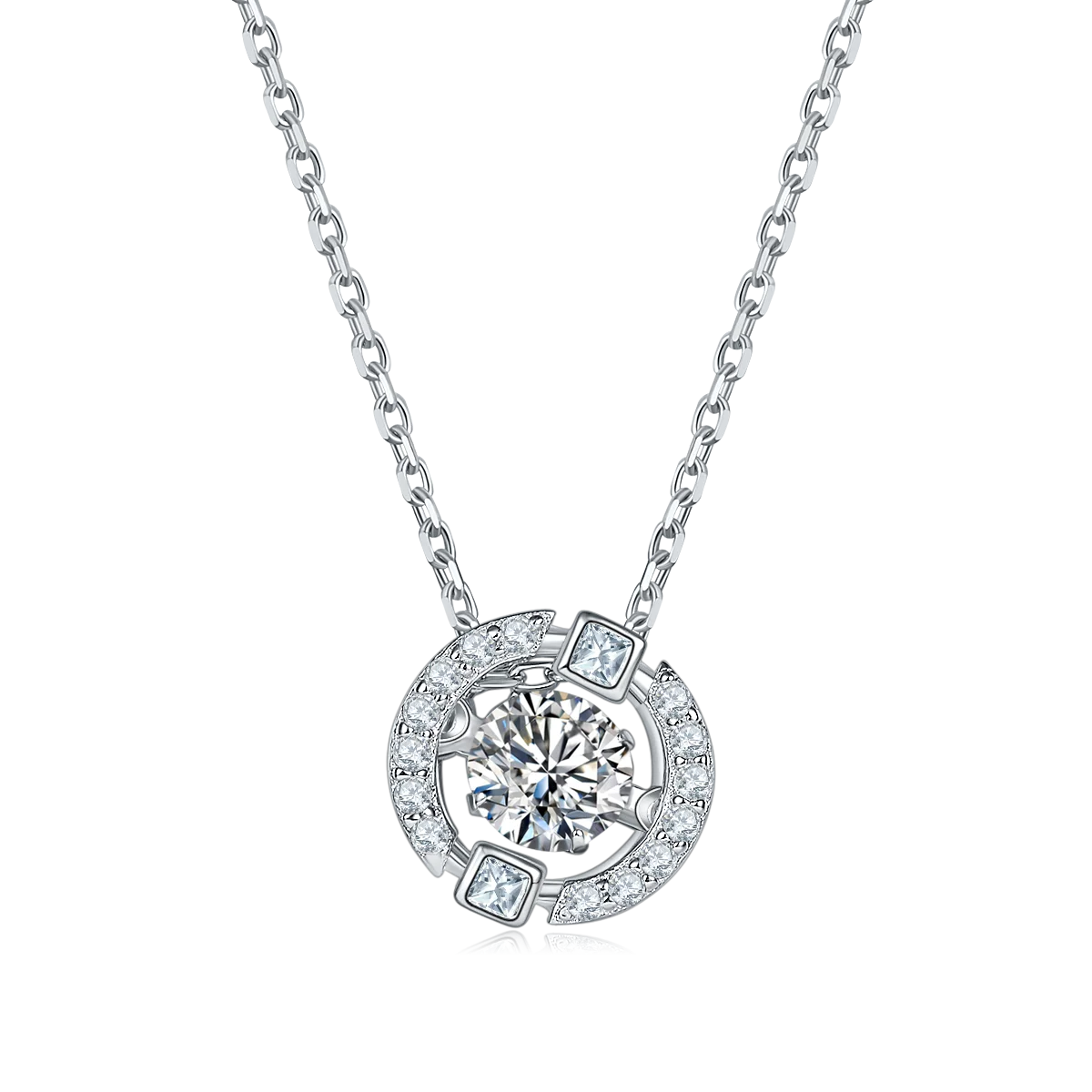 New Original Popular Vvs 925 Silver White Moissanite Diamonds Women Necklace for Jewelry