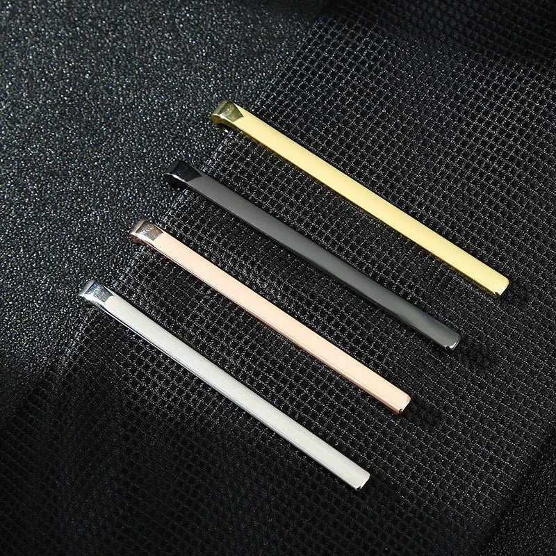 Wholesale Narrow Slim Copper Tie Bar Clip Custom Stainless Steel Tie Bar for Men