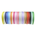 60pcs 15mm 24 Colors Satin Fabric Covered Resin Hairband Children Adult Fabric Wrapped Headband Kids Headwear Hair Accessories