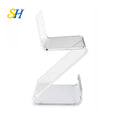 Custom Acrylic Dining Chairs Clear Counter Height Chair Leather Bar Chairs for Kitchen