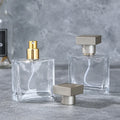 Women Luxury Custom Wholesale Empty Square 30Ml 50 Ml 10Ml 100Ml Empty Perfume Glass Spray Bottles for Sale With Pump