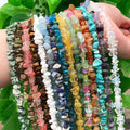 Natural Amethyst Agate Garnet Freeform Gravel Stone Beads 3-5/5-8mm Irregular Chips Loose Beads for DIY Jewelry Bracelet Making