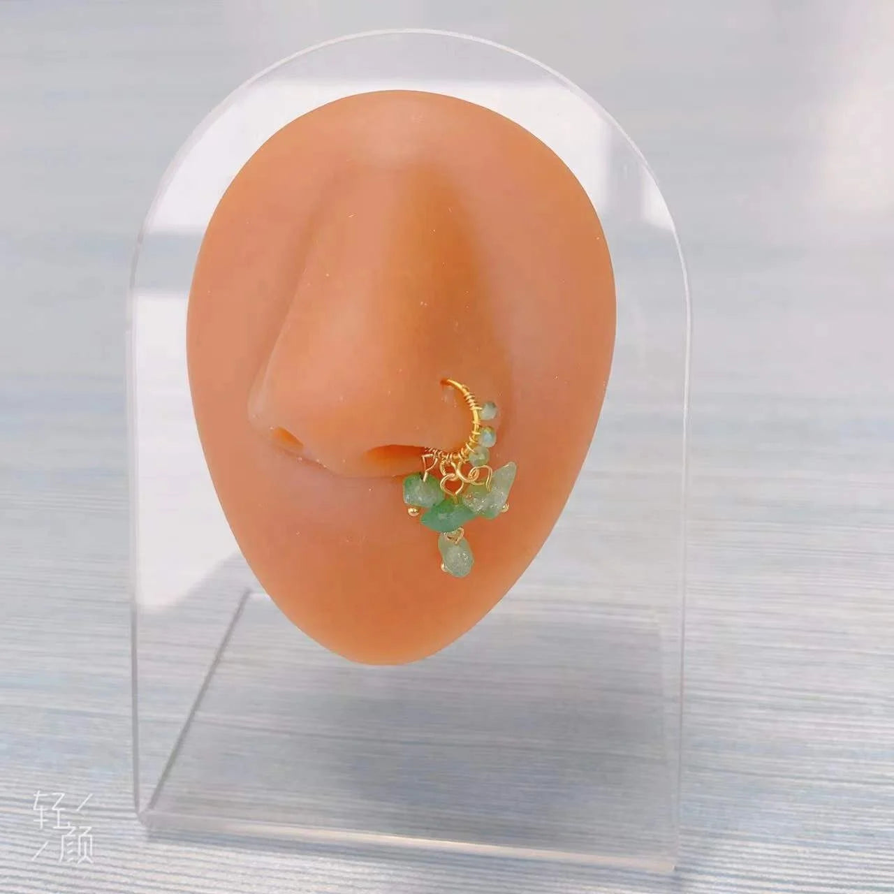Gaby New Arrive Bead Dangle Nose Rings Stainless Steel Nose Rings with Bead Dangle Nose Hoop Bulk Wholesale Piercing Jewelry