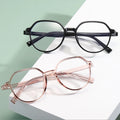 Men Square Optical Frame Spectacle Frames Metal Pattern Eyeglasses Frame