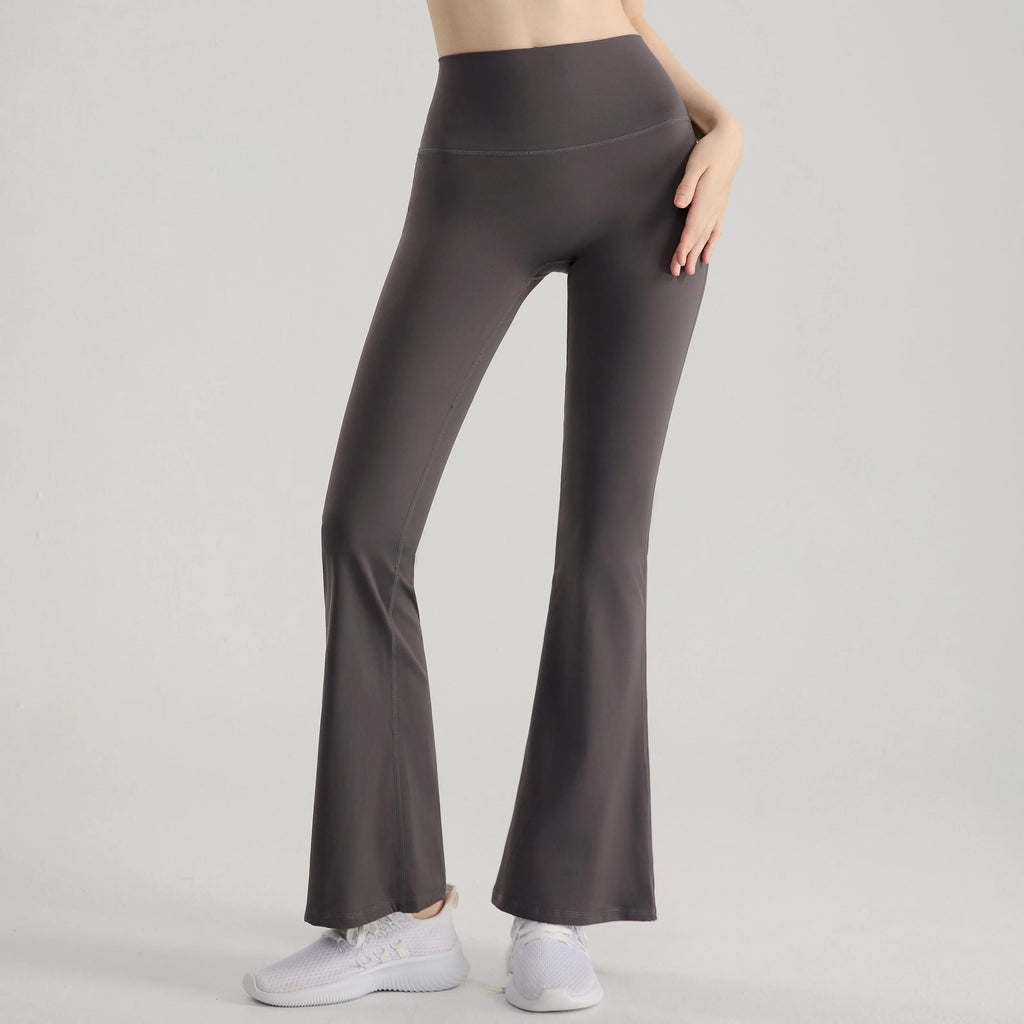 New Arrival High Quality Women's Sport Leggings Soft Compressive Flared Trousers Print High Waist Stretch Spandex Print Sport