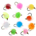 Orange Brass Bead Milking Egg Fly Fish Trout Lure Fast-Sinking Wet Flies for River Lake Stream Fishing with High Visibility