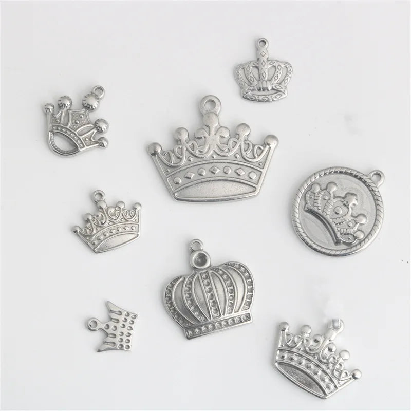 Stainless Steel Crown Pendant Necklace Bracelet Waist Chain diy stainless Jewelry accessories