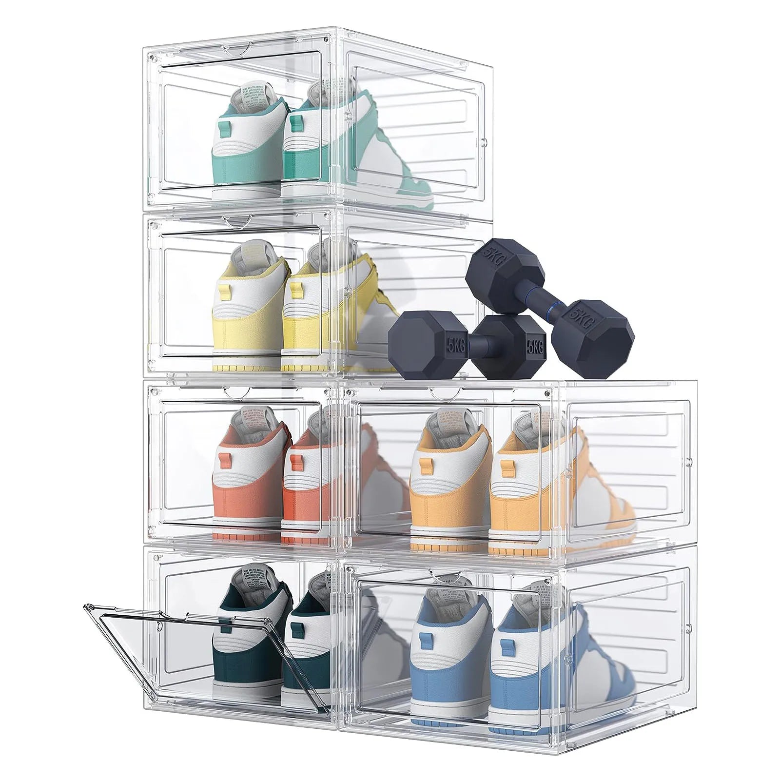 Plastic PP Injection Foldable Rectangle Storage Container Save Space Home Use