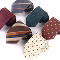 Men's New Business Style 8cm Jacquard Printed Paisley Striped Polyester Tie