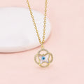 Fashion Jewelry Charm Necklace Butterfly Heart Eye Pendant 18K Gold Plated Stainless Steel Chain Necklace for Women
