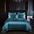 OEM New Style Jacquard Couple Bed Sheets 100% Cotton Blue Boys Zipper Quilt Cover Home Textile Bedding Sets Supplier