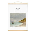 Wholesale Monet Seascape Paintings Art Canvas Printing Wooden Frames Scroll Wall Poster Hanger Indoor Decoration