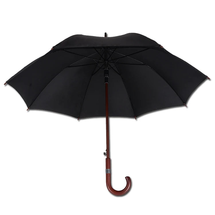 Promotional Wholesale Luxury Elegant Wooden Handle Umbrella 2025 Uv Personalized Premium Umbrella