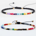 2023 New 12 Animal Lucky Stone 3MM Seven Bracelet Couple String Woven Handmade Beaded Bracelet