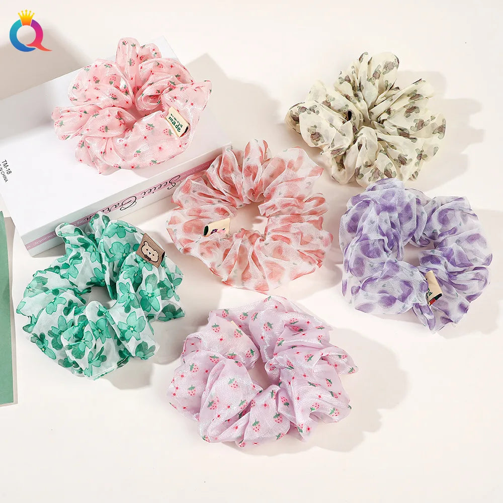 QIYUE Korean Super Large Hair Circle High-Level Feeling Fabric Hair Rope Scrunchies Direct Wholesale Manufacturer Hair Accessory